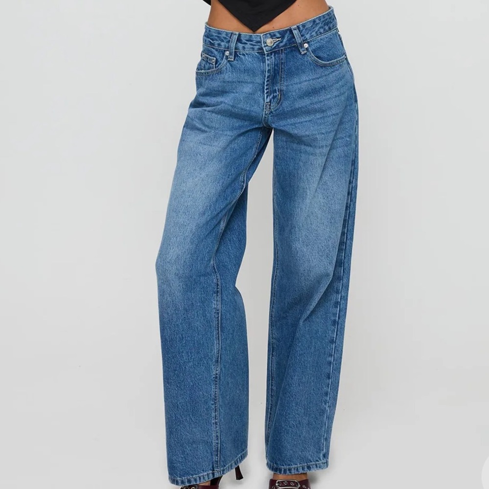 Princess Polly Blue Flare & Wide Leg Jeans